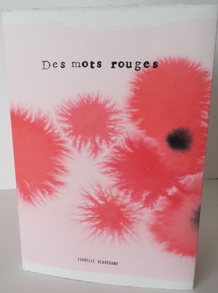 Des mots rouges, couverture, encre