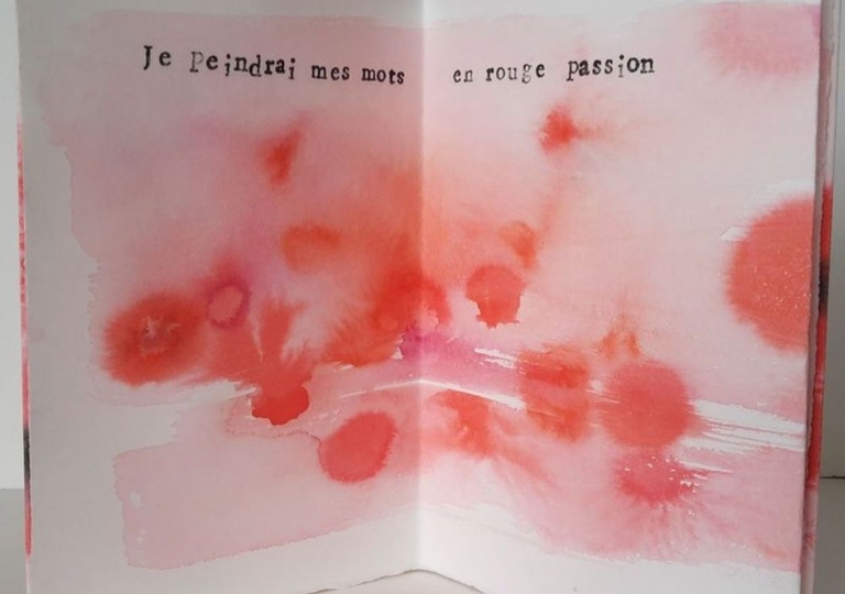 Des mots rouges, pages 1et 2, encre