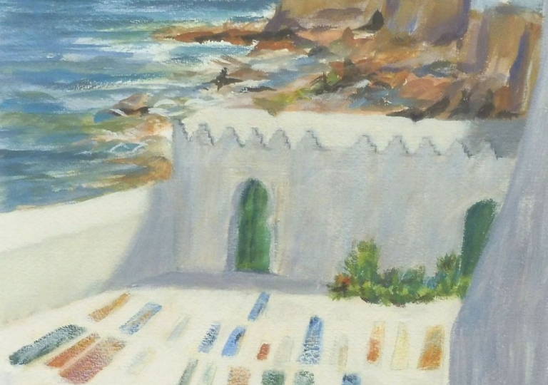 Cimetière marin d'Asilah, tempera